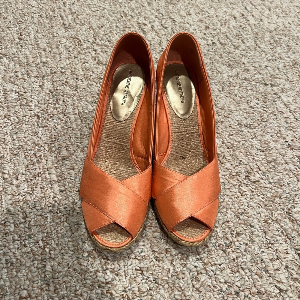 Adrienne Vittadini coral espadrilles